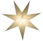 Preview: Baby Meteor Silvercrash white  - Foldable glowing Paperstar with 7 points, 40 cm